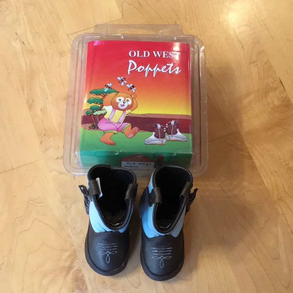 OLD WEST | Baby Infant Cowboy Cowgirl Star Boots